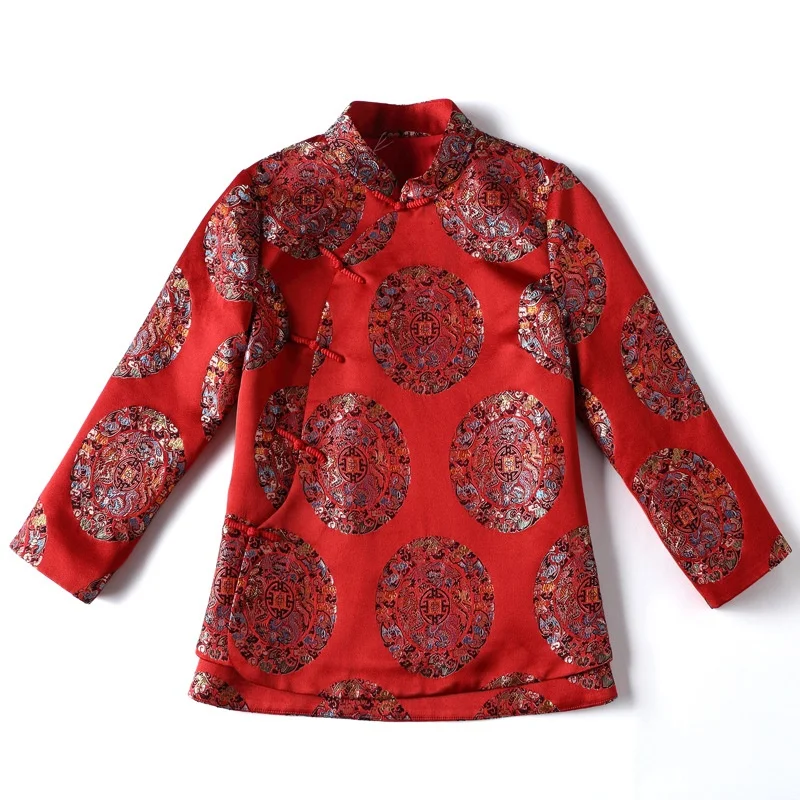 Chinese Cheongsam Tops For Women Traditional Chinese Blouse Shanghai Tang Clothing Red Yellow Chinese Fashion Clothes TA2149