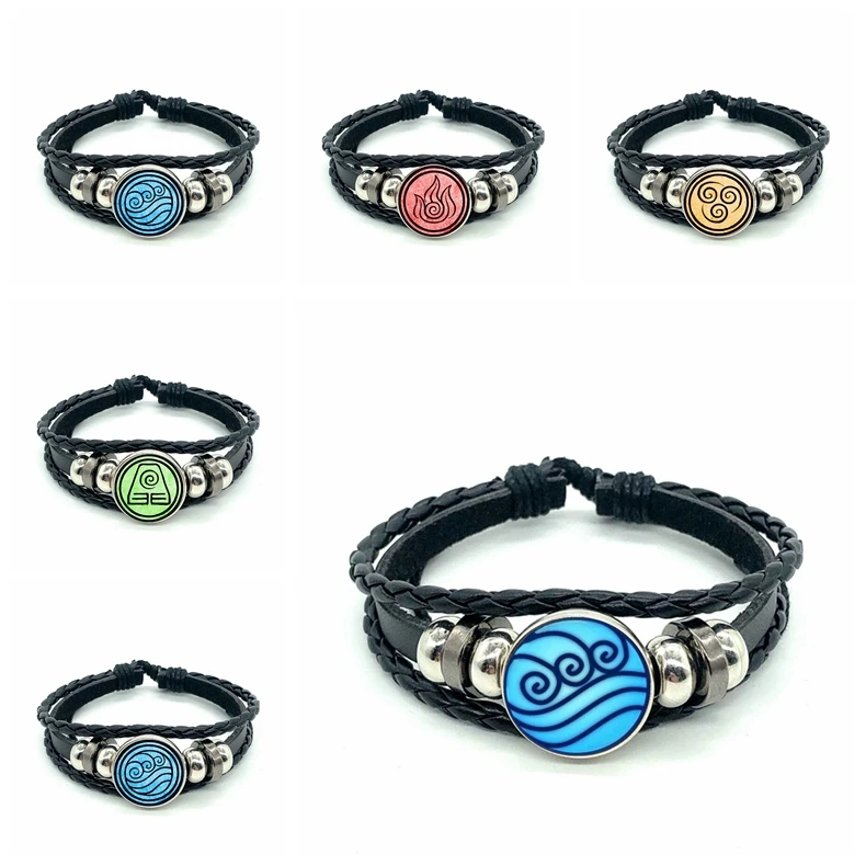 Cosplay New Avatar The Last Airbender Bracelet Kingdom Jewelry Air Nomad Fire And Water Tribe Dome Glass gift | Тематическая одежда