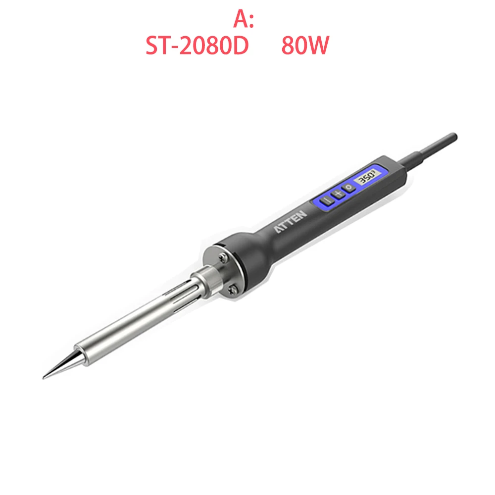 ST-2080D A ATTEN 65 Вт, ЕС, США, 220 В, ST-2080, 80 Вт, ST-2150, 150 Вт, светодиодный дисплей, автоматический режим сна, Цифровой паяльник с регулируемой температурой - Цвет: ST-2080D A