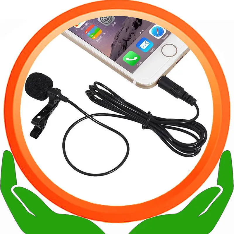 

Tie Clip Mic Lapel Lavalier Condenser Microphone for Smartphone&other devices omnidirectional high sensitivity