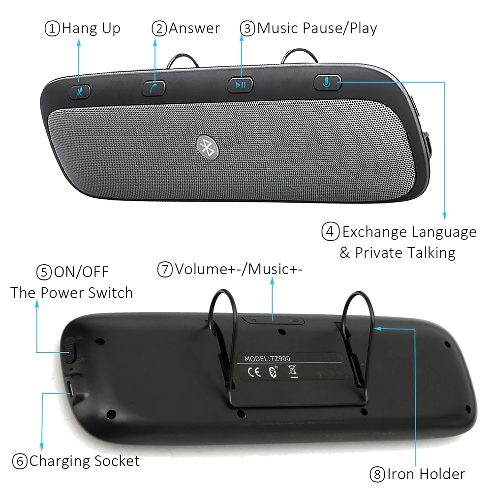 Bluetooth 3.0 Receiver Handsfree Car Kit9