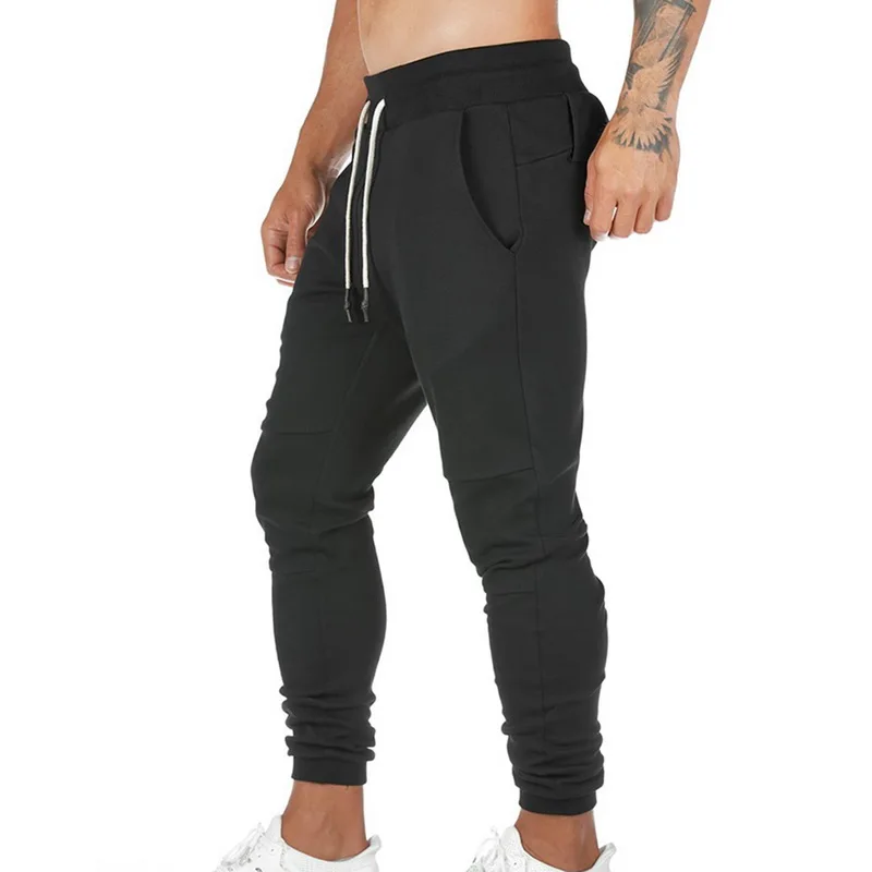 Adisputent Men's streetwear Slim Jogging Pants Fit Zipper Closure Closed Bottom Jogger Pants Sweatpants Fitness Multi-Pocket