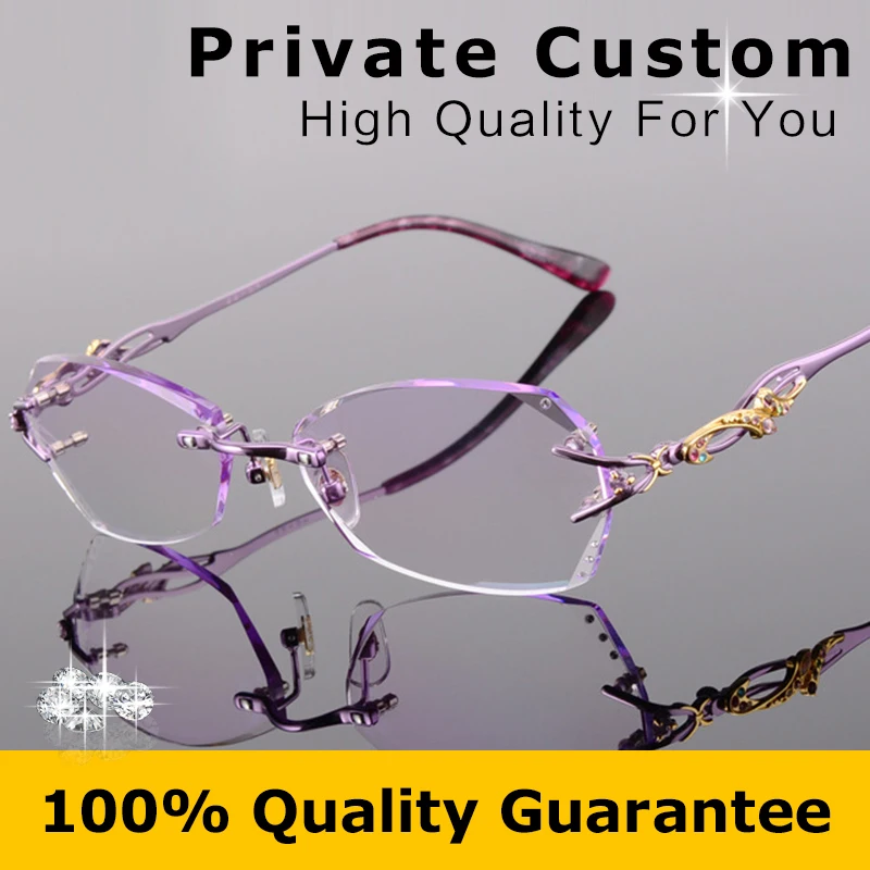 Di lusso di Qualità In Titanio Occhiali Da Vista Da Donna Telaio Senza  Montatura + 1.61 Lenti Femminile Occhiali Miopi/Occhiali Da Presbite oculos  de grau 618|framing a pocket door|eyeglasses madeeyeglass frames pictures -
