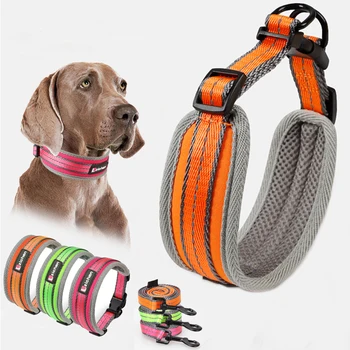 

[Bulk purchases]Reflective Dog Collar Leash Set Adjustable Nylon Breathable For Small Medium Large Dogs Collar Outdoor Training