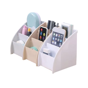 

Multi-Functional Trapezoid Organizer Remote Control Storage Box Mobile Phone Holder Makeup Storage Case Desk Decor