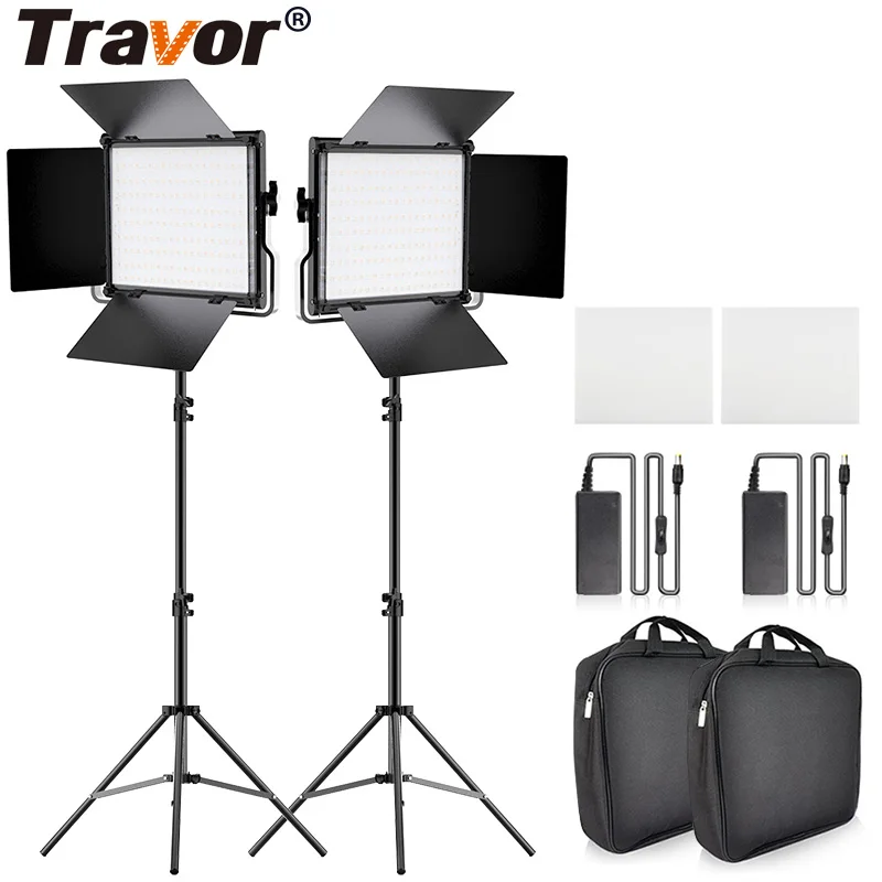 Travor 2 комплекта светодиодный светильник для видеосъемки L4500K с регулируемой