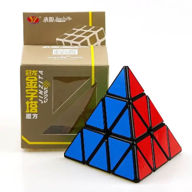 Qiyi Pyramidcube, магический скоростной куб, стикер, меньше пазлов, твист, пирамида, кубики, развивающие игрушки для детей, кубики, магические подарки