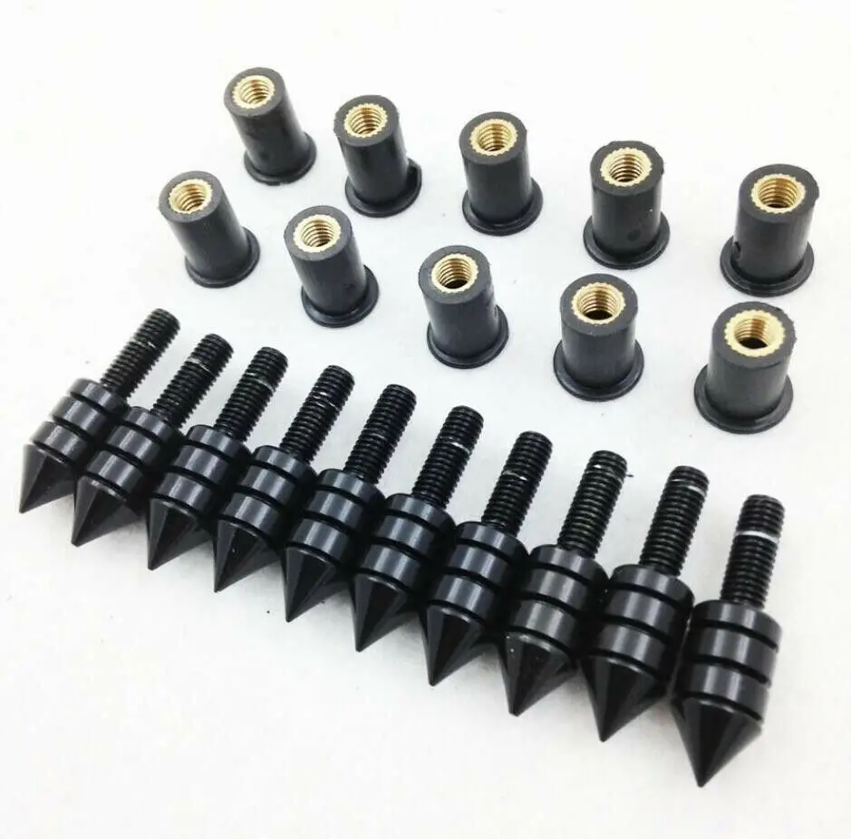 10X M5x15mm велосипед cnc мотоцикл ветровое стекло хорошо Гайка Болт шип болт установка обтекателя резиновый комплект