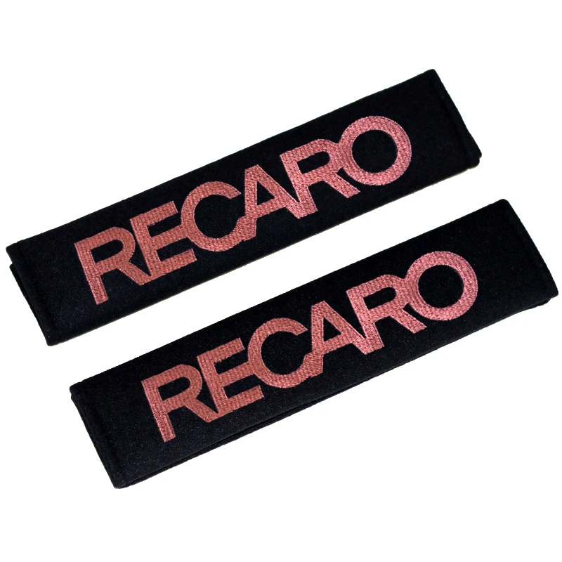 2pcs Car Styling Seat Belt Shoulder Strap Pad Racing For Recaro Racing Seats Cover Car Accessories