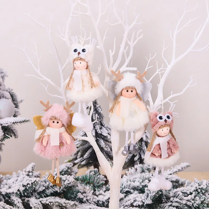 

Christmas Cute Plush Angel Doll Christmas Tree Hanging Pendant Christmas Gifts Dolls for Kids Christmas Decorations for Home