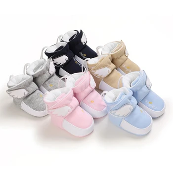 

2020 Spring Fashion Baby Boy Girl Crib Toddler Shoes First Walkers Boot Cotton Comfort Soft Anti-slip Warm Shoes