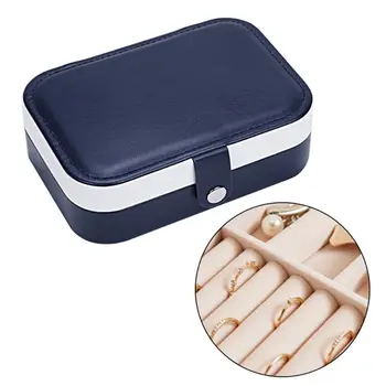 

Multi-function Jewelry Storage Box Portable Double-layer Ring Necklace Organizer N0HE