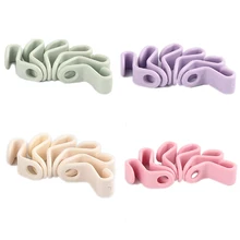 6 шт. вешалка для шкафа, экономия пространства, крючки, пластмассовый крючок для пальто, вешалка для шкафа, вешалка для спальни, органайзер дл...(China)