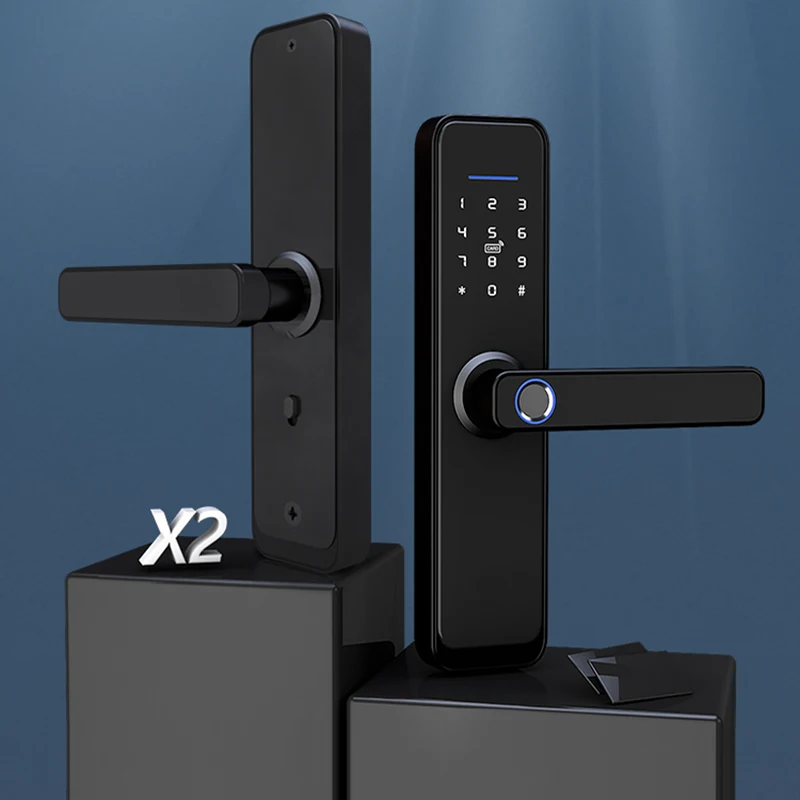 Tuya APP WiFi Smart Home Lock Door Fingerprint Fechadura Digital Security home hotel Electronic Password RFID Card | Безопасность и
