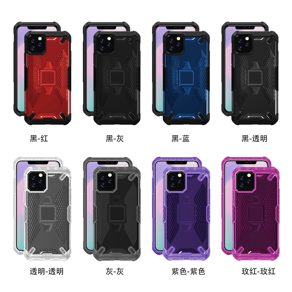 

For iPhone 11 Pro Max 2019 Case Soft TPU+PC Cover For iPhone 11 Mobile Phone Case Luxury Shockproof Funda 5.8 6.1 6.5 inch PH05