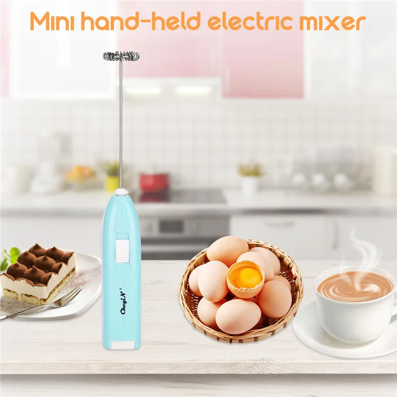 CkeyiN 3PCS Electric Handle Egg Beater Drink Milk Frother Foamer Whisk Mixer Stirrer Egg Milk Cappuccino Whisk Tools Kitchen 45
