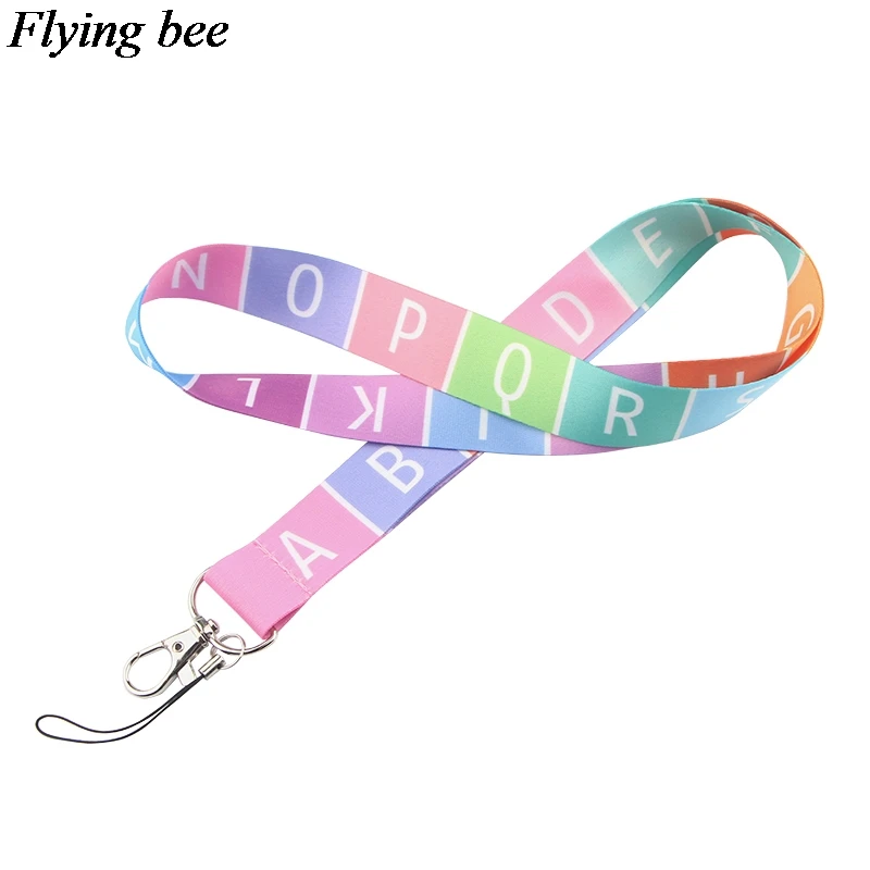 Flyingbee креативный брелок для ключей с буквами мультяшный ремешок телефона женские