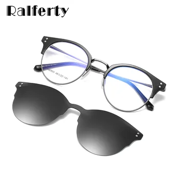 

Ralferty Magnet Sun Glasses Prescription Sunglasses Women Men Polarized Round Prescription Myopia Sunglasses 2 In 1 Oculos Z959