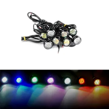 

10PCS Car DRL Daytime Running Light 12V Eagle Eye LED Light 12SMD 23MM Waterproof Lamp Backup Signal Light Bulb Blue/Green/Pink