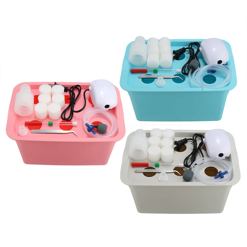 Горшки для питомцев, для выращивания гидропоники, система, комплект для выращивания водной культуры, садовое растение, 6 отверстий, прочный, для помещений, легко наносится, воздушный насос, бытовой