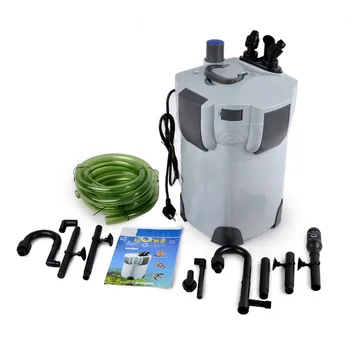 

Free Shipping High Quality HW-404B 2000L/H uv external filter with uv light for fish tank including filtration materials