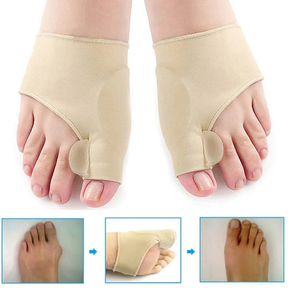 1 pcs Toe Separator Hallux Valgus Bunion Corrector Orthotics Feet Bone Thumb Adjuster Correction Pedicure Sock Straightener