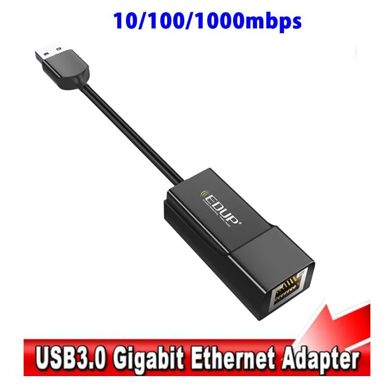 EDUP 10/100/1000 Мбит/с гигабитный USB Ethernet адаптер USB 3,0 к RJ45 Соединительная плата локальной компьютерной сети для настольного ноутбука планшета ПК