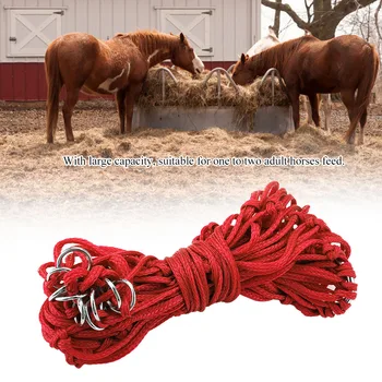 

Nylon Slow Feeder Equine Hay Net Horse Feeding Bag With Multiple Hanging Buckle Rings Suitable For One To Two Adult Horses Feed