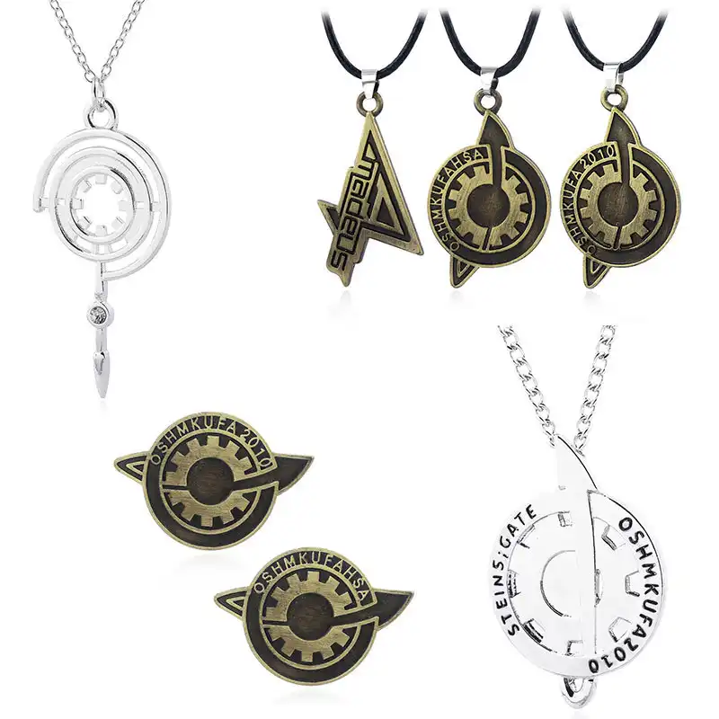 Steins Gate Cosplay Pendant Pendant Brooch Necklace Gear Keychain Badge Cos Accessories Props Anime Adult Christmas Halloween Costume Props Aliexpress