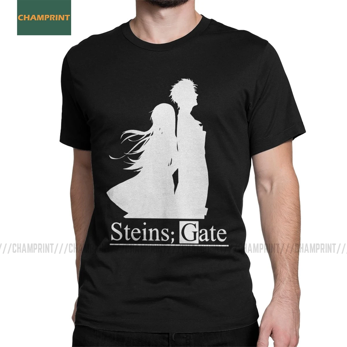 Для мужчин футболки Steins Gate забавные хлопковые короткий рукав аниме окабе Mayuri