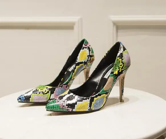 LLXF/Обувь для трансвеститов; zapatos mujer; Фетиш; тонкий каблук 9 см; женские свадебные туфли-лодочки; Свадебная обувь со змеиным принтом; обувь на шпильках в стиле панк;