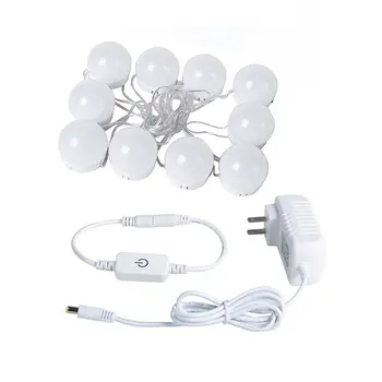 

Make Up Mirror Wall Lamp Mirror Lamp Led Makeup Bulb Hollywood Bathroom Mirror Lamp Led Dimming USB Head Mirror Fill Light Live