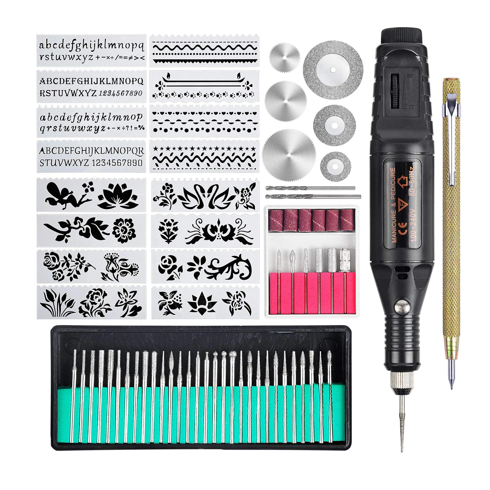 Stylo graveur électrique, kit d'outils de gravure pour pierres de