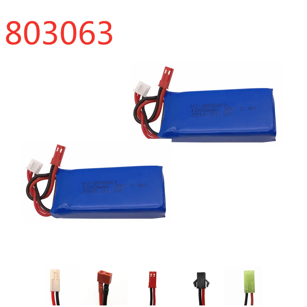 7.4V 1200mAh Lipo Battery For Yizhan Tarantula X6 H16 RC Quadcopter 2S battery for WLtoys V666 V262 V323 drone part | Электроника