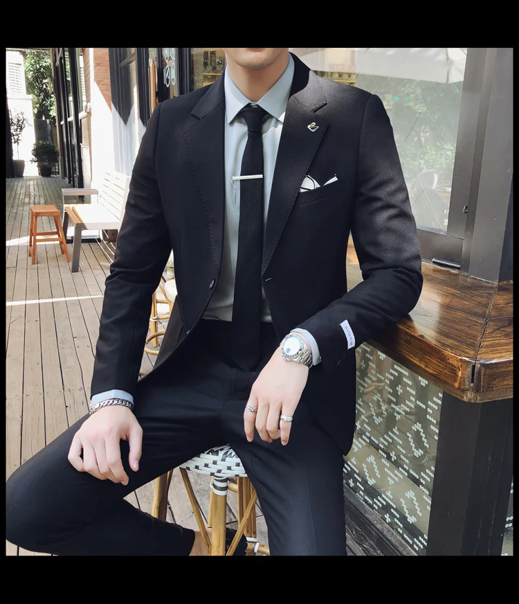 Traje Novio, Королевский Мужской Блейзер, приталенный, вечерние, для офиса, костюм, на одной пуговице, 3 шт., мужской пиджак, Hombre, смокинг Uomo