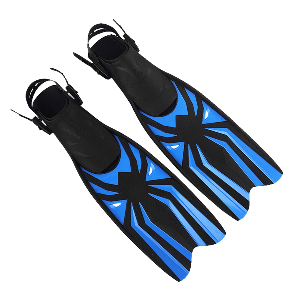 Freediving Spearfishing Scuba Diving Fins TPE Snorkeling Flippers with Spider Print for Adults Freediving Spearfishing Scuba Diving Fins TPE Snorkeling Flippers with Spider Print for Adults