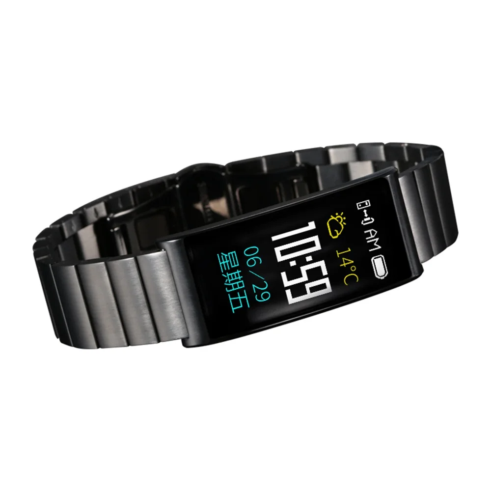 Смарт-Браслет фитнес-браслет ip68 водонепроницаемый спортивный Smartband Шагомер монитор сердечного ритма здоровье наручные часы трекер активности - Цвет: Black steel 2