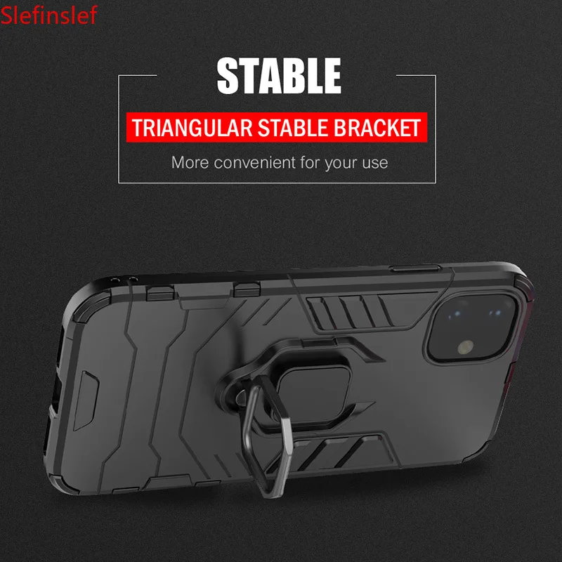 Армированный противоударный чехол для телефона с подставкой для iPhone 6, 6s, 7, 8 Plus, чехол с кольцом-держателем для iPhone 11 Pro, XS Max, XR, X, чехол s, оболочка