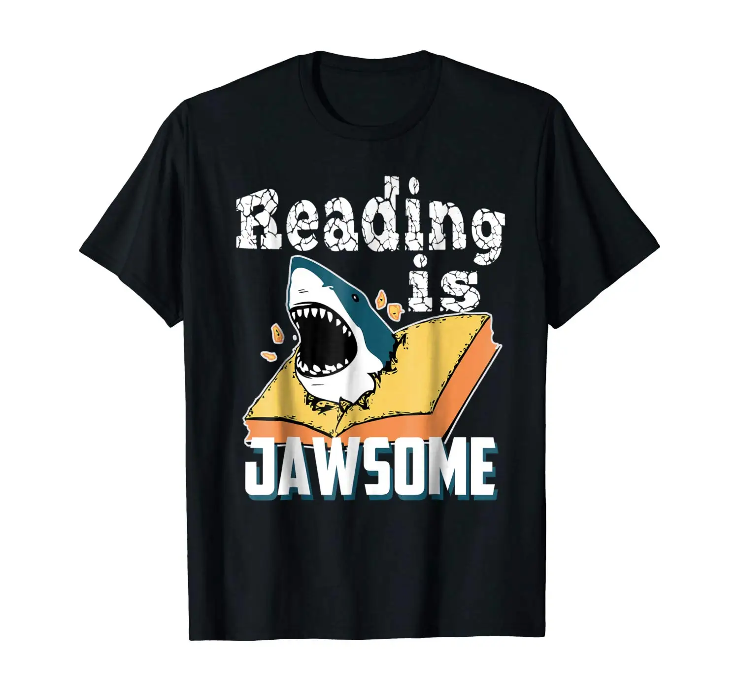 Футболка с надписью &quotReading is Jawsome Shark&quot|Футболки| |