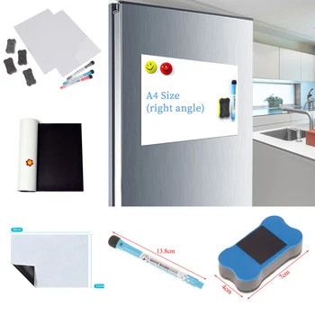 

A4 Reminder Fridge Magnetic Whiteboard Family Message Board Office Memo Kid Magnetic Marker Pen Whiteboard Marker