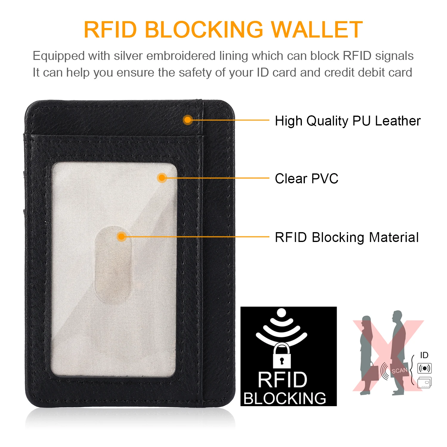 Rfid блокировщик сигнала помех rfid защита для карт Защита от сканирования rfid рукав Кредитная тележка бесконтактная защищенная сумка