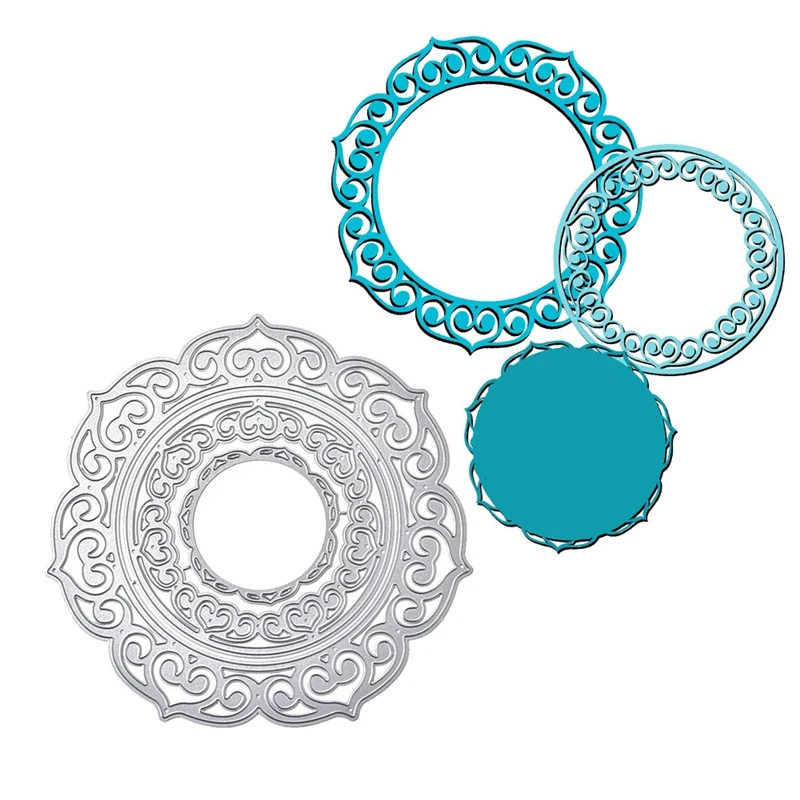 

Naifumodo Lace Round Frame Metal Cutting Dies DIY Etched Dies Craft Paper Card Making Scrapbooking Embossing New 2019