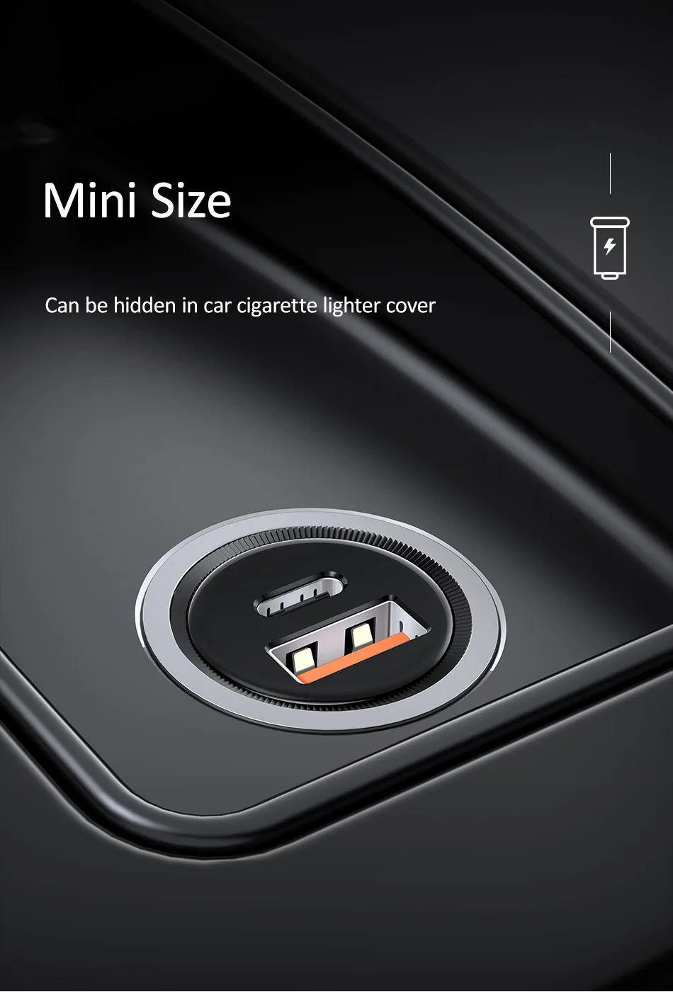 USAMS быстрая зарядка автомобильное зарядное устройство 30 Вт Быстрое Автомобильное usb-устройство для зарядки телефона для iPhone Xiaomi huawei mate 30 pr SCP QC4.0 PD3.0 type C порт