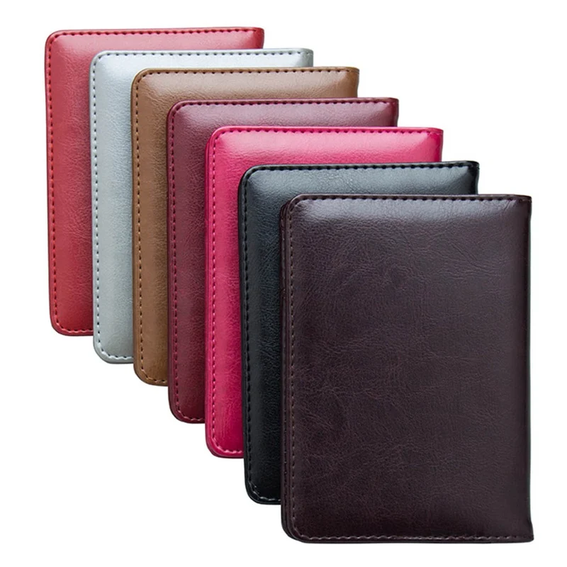 Leather RFID Blocking Passport Holder Wallet Cover Travel Document Organizer Case for Men Women with Credit Card