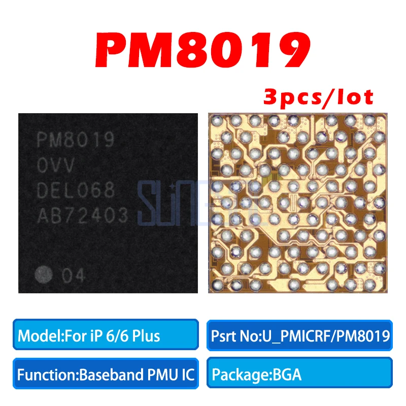 3 Pz/Lotto 100% Originale Per Iphone 6 6G 6Plus U_Pmicrf Piccola Potenza Ic Baseband Potenza Ic Pm Chip Pm8019