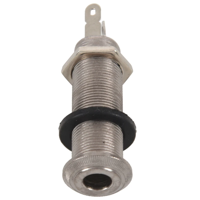 

Electric Guitar Jack Chrome Threaded Cylinder Output Input Jack Plug Sockets 1/4 inch for Electric Guitar