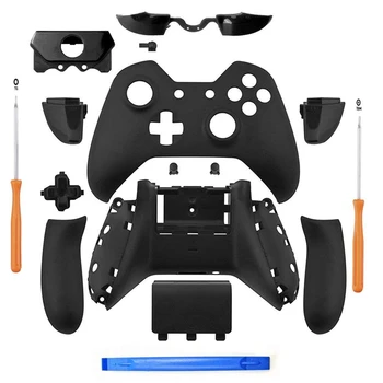 

Matte Black Controller Housing Shell Full Set Faceplates Buttons for One Controller with The 3.5 mm Headset Jack one c