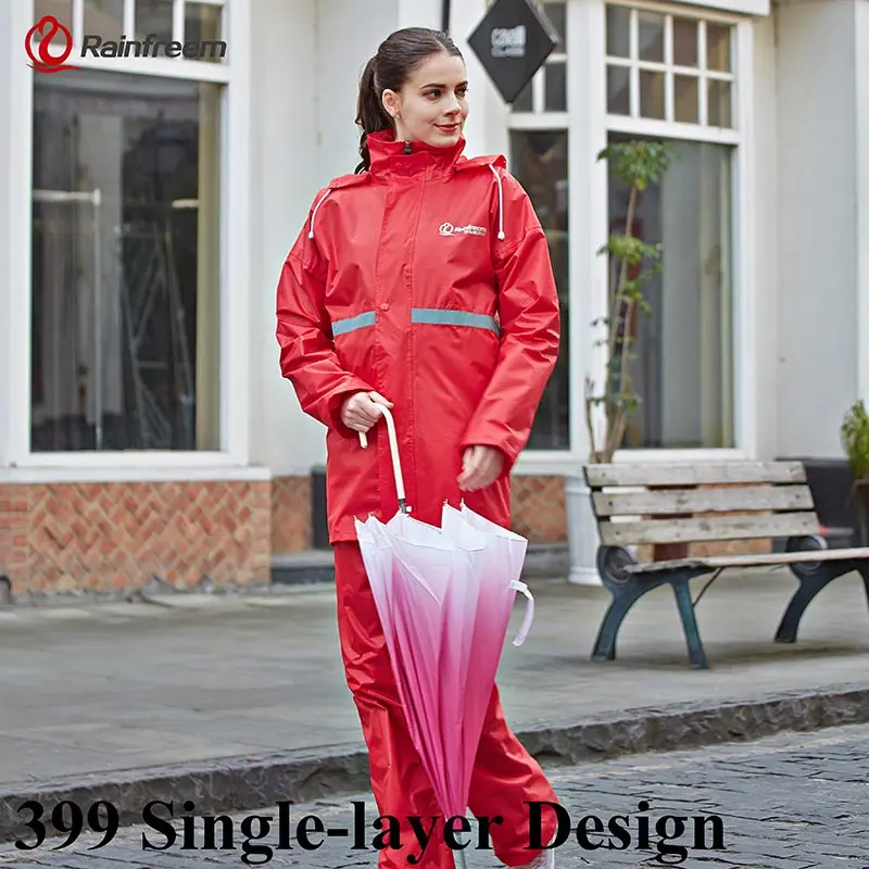 Red 399 Водонепроницаемый дождевик, горячая Распродажа, куртка, костюм с капюшоном, штаны, комплект, мотоциклетное пончо, для походов, Capa De Chuva Infantil, дождевик 60YY283 - Цвет: Red 399