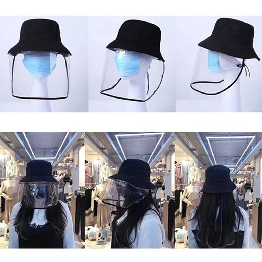 Multi-function Protective Cap Coronary Virus Protective Hat Protective Cap Anti-Saliva Splash Anti-Spitting Mask Face Cover Cap