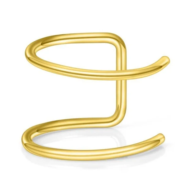 Style1Gold 2 шт., серьги-клипсы для пирсинга хрящей формы, Пирсинг из нержавеющей стали в стиле панк для мужчин и женщин, ювелирные изделия для тела, подарок - Окраска металла: Style1Gold